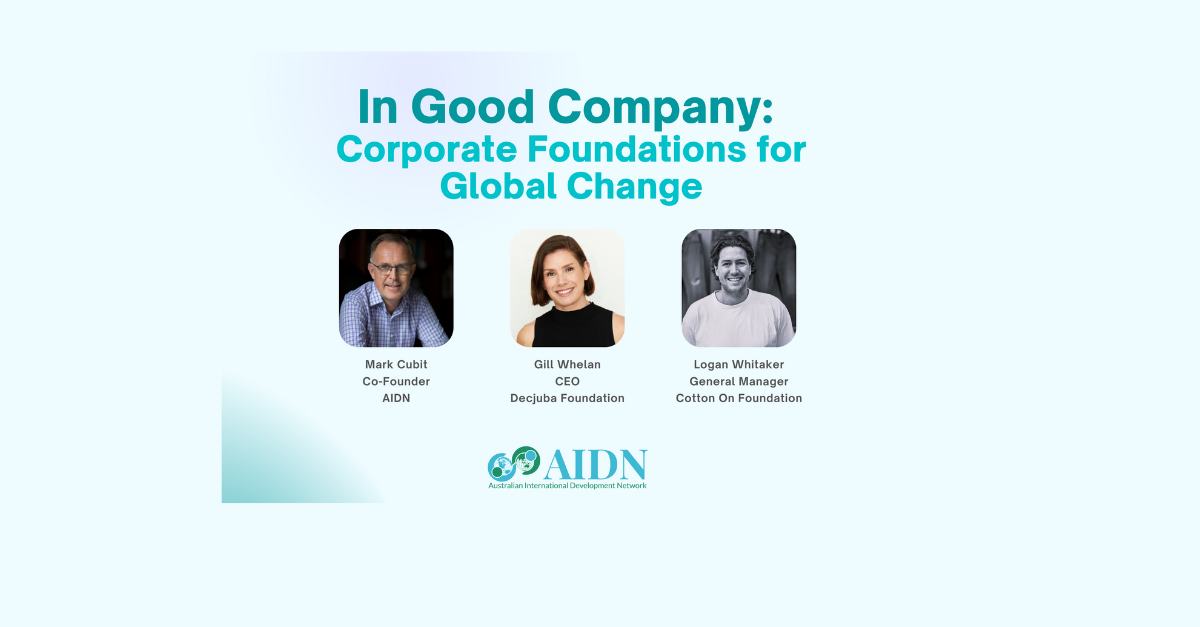 In Good Company: Corporate Foundations for Global Change